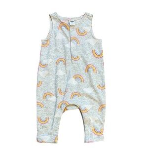 Old Navy Romper Sleeveless Rainbow Gray Size 3-6 Months New